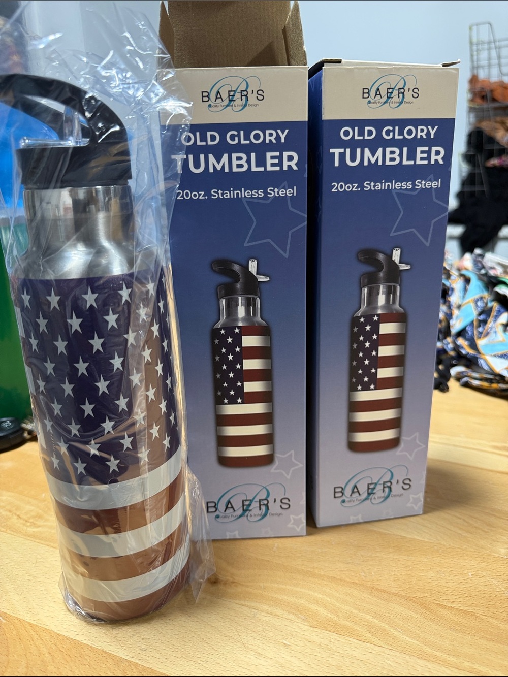 Baer’s Old Glory Tumbler - American Flag 20oz Stainless Steel set of TWO